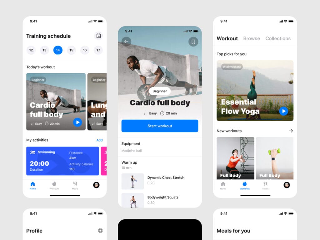 A proposed interface for fitness app development