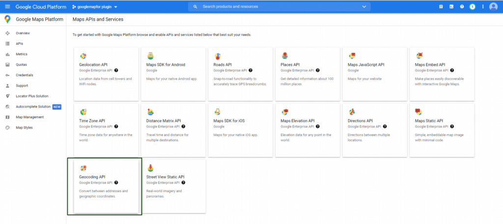 Google Maps API Key