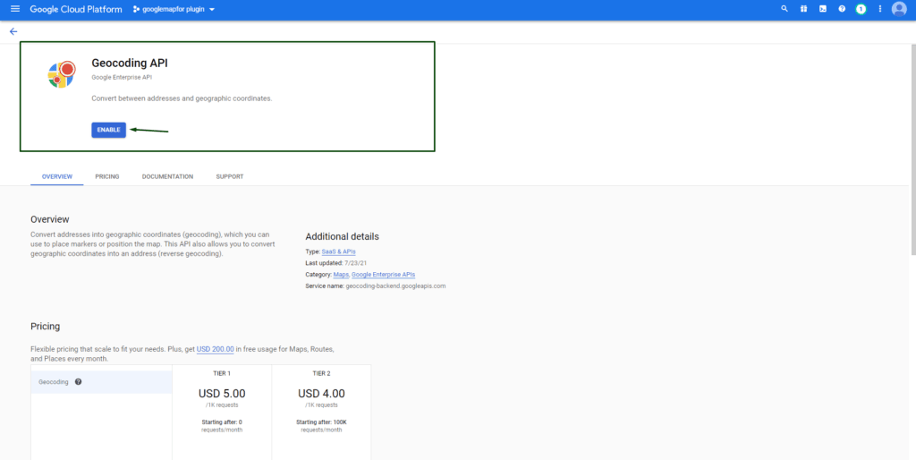 Google Maps API Key