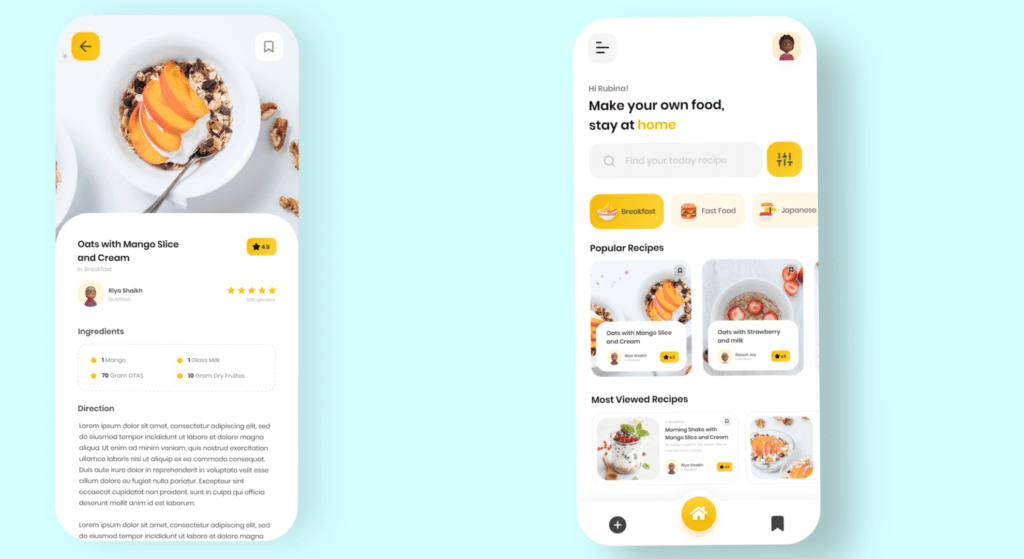 Features for Custom Cooking Recipe App Development
