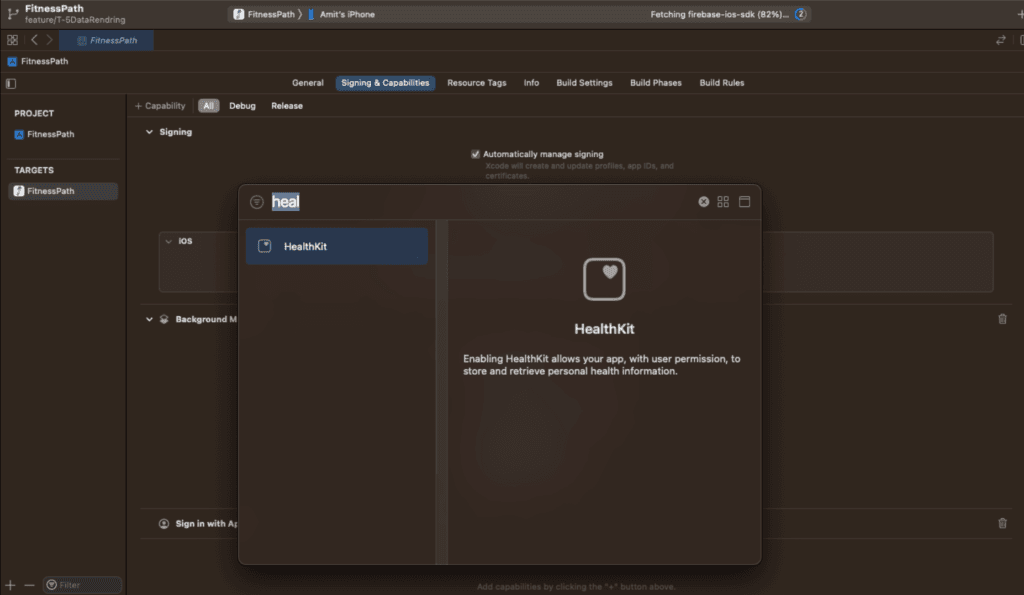 How to add Healthkit Framework in Project