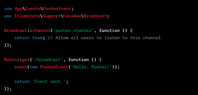 laravel pusher