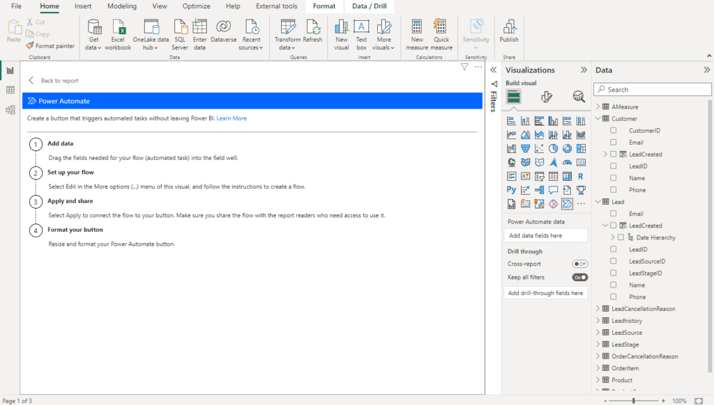 Power BI Automate Development