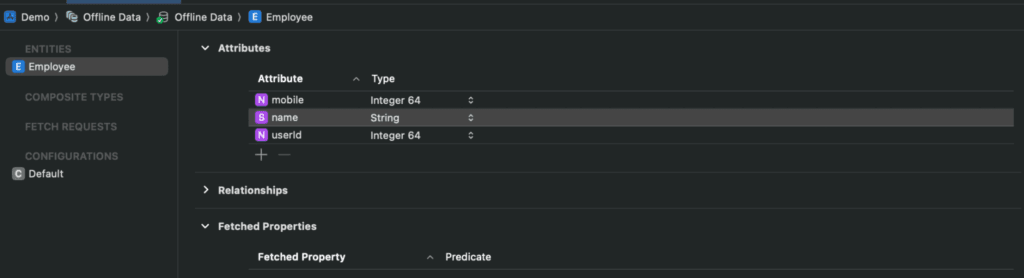 XCode Providing Core Data Model functionality to store data in offline & online both mode until app is uninstalled.