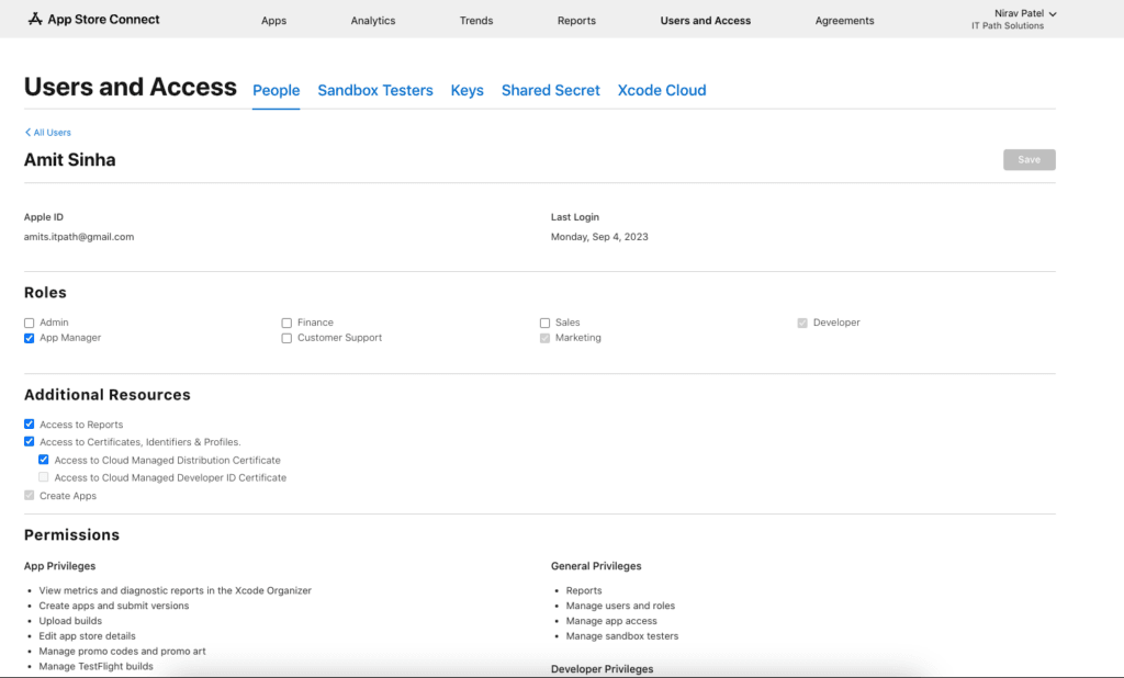 Modify and Manage User Roles