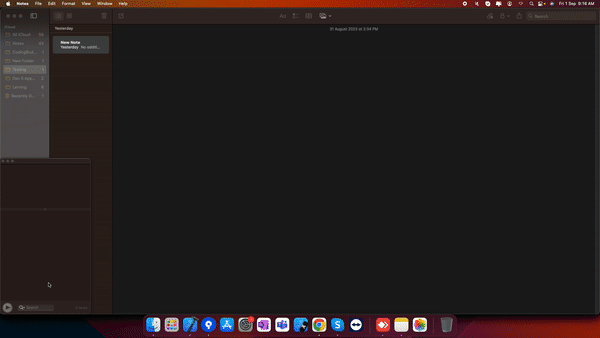 Integration on Images in Notes