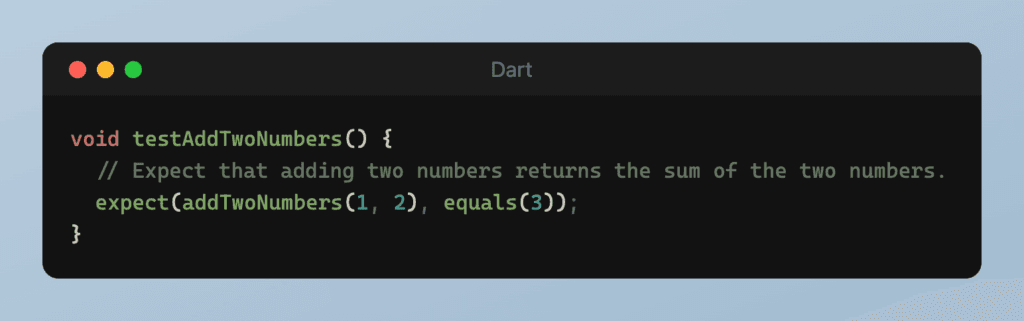 Example of Unit Test
