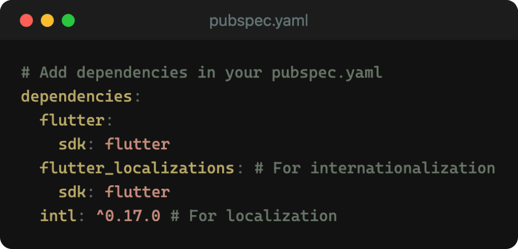 Configuring Flutter for Internationalization