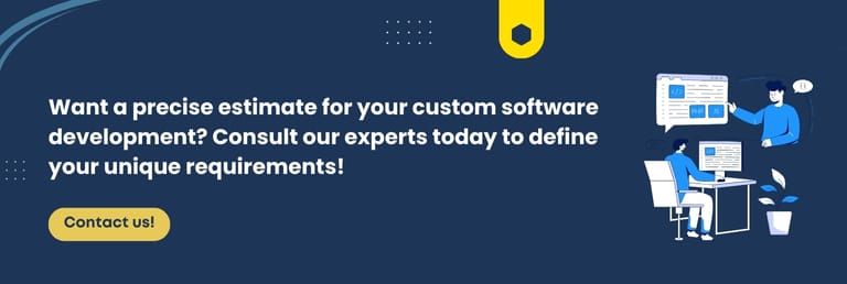 CTA banner for custom software development project estimation