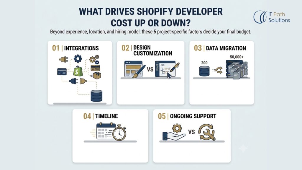What Drives Shopify Developer Cost Up or Down