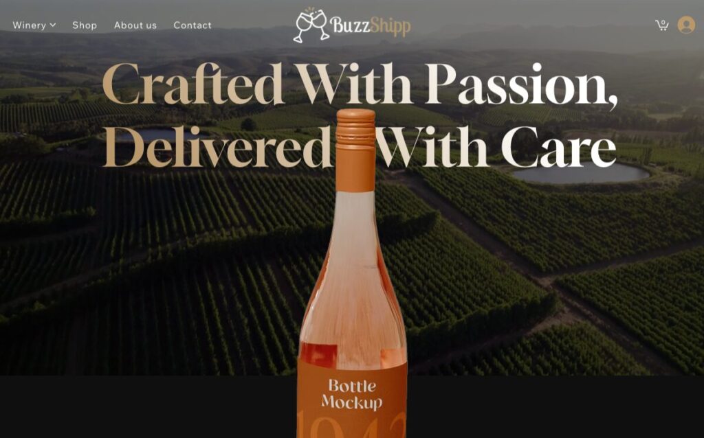 BuzzShipp - Wix Template for Wine Shops & Liquor Stores