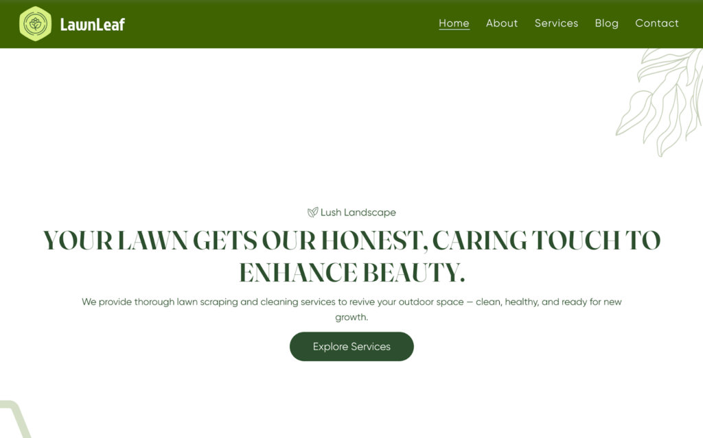 Wix Template for Lawn Care, Landscaping & Outdoor Services