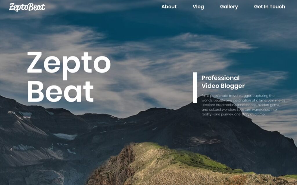 Vlog Shpere - Wix Template for Video Bloggers & Content Creators