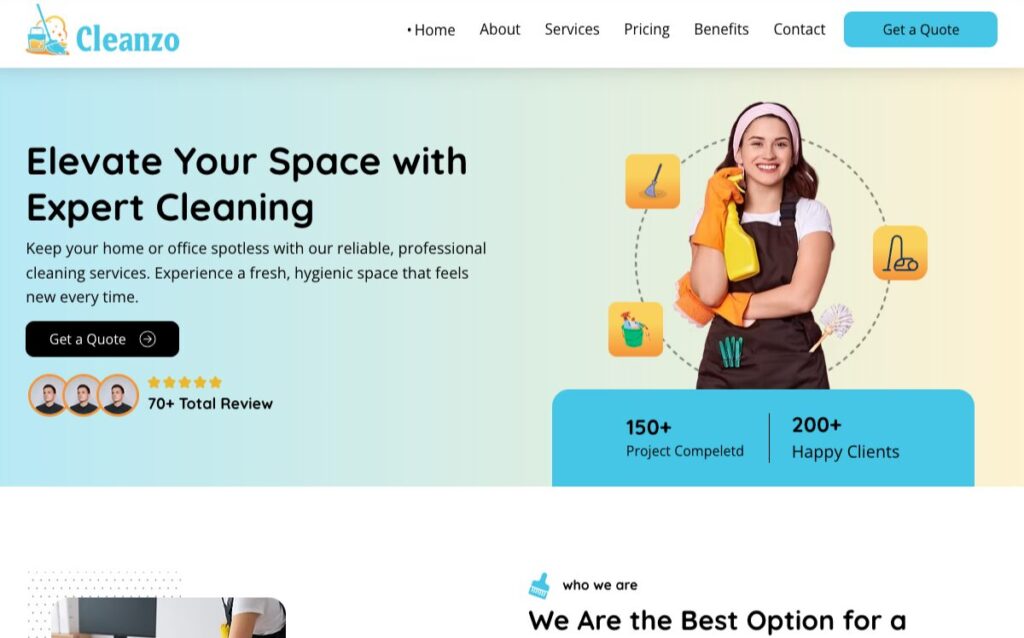 Wix Template for Cleaning & Maintenance Services