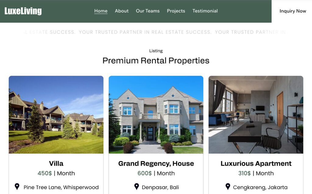 Wix Template for Real Estate Agencies & Property Professionals