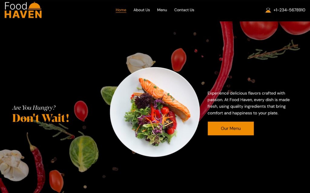 Wix Template for Restaurants, Cafés & Food Brands
