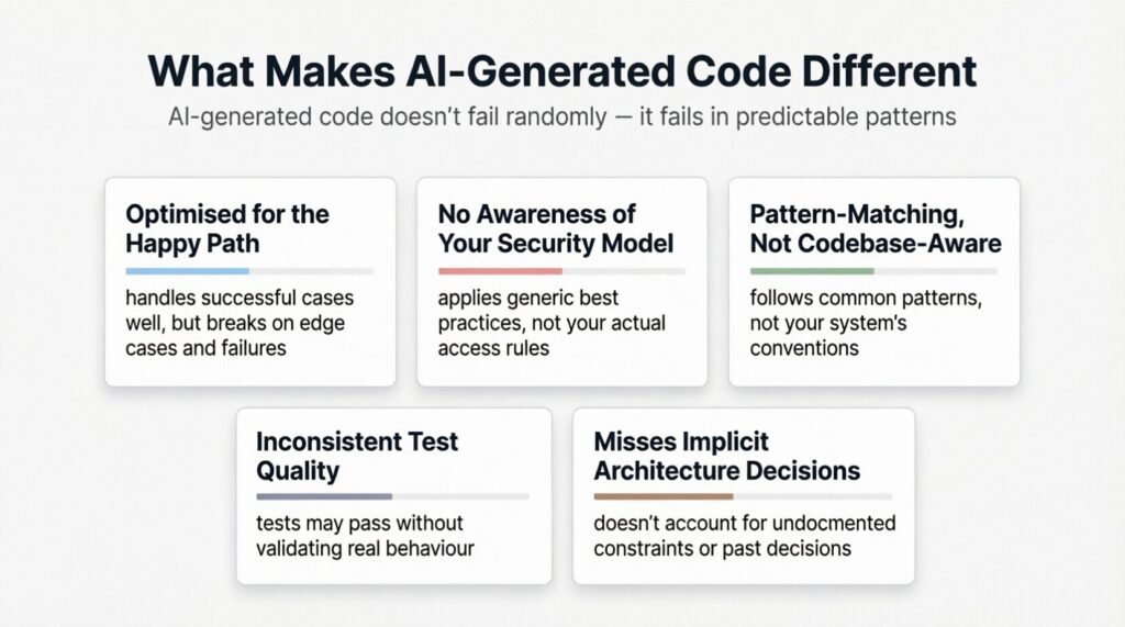 Before the Checklist: What Makes AI-Generated Code Different