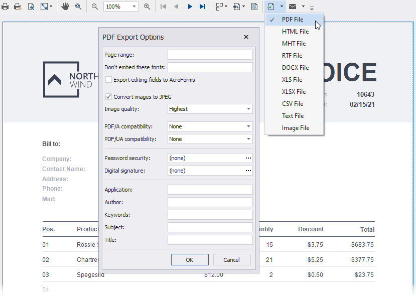 Export Formats